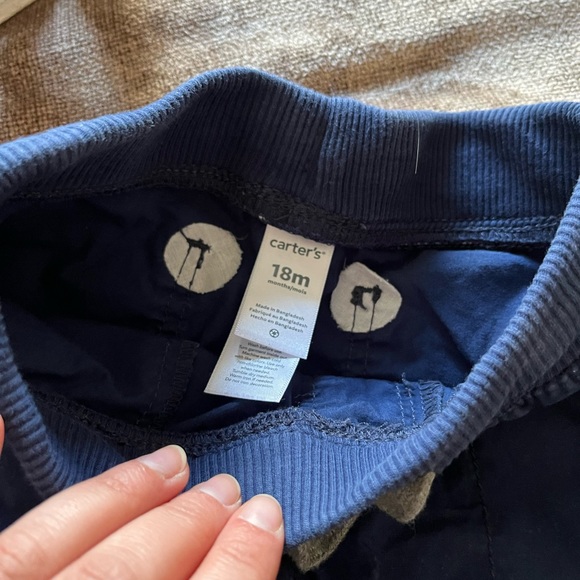 Carter’s Baby Navy Cargo Pants - 18 Months - Picture 2 of 3